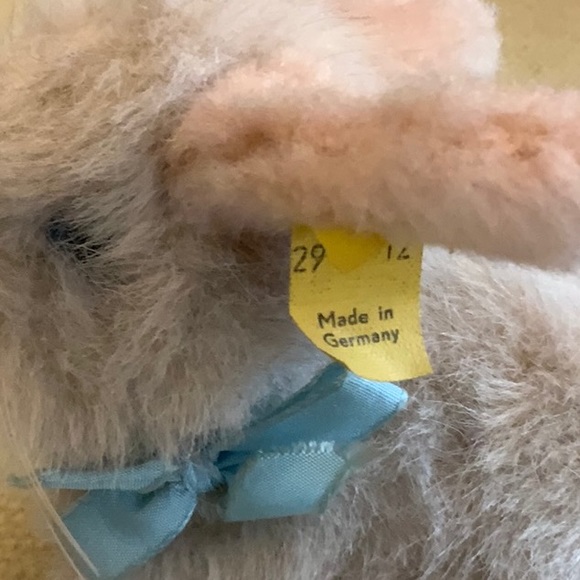 Steiff Vintage Germany Mini- Rabbit with Tag- 5”- Mohair - Picture 7 of 8